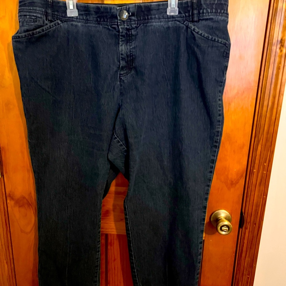 Petite by Avenue Wide Straight-legged Jeans